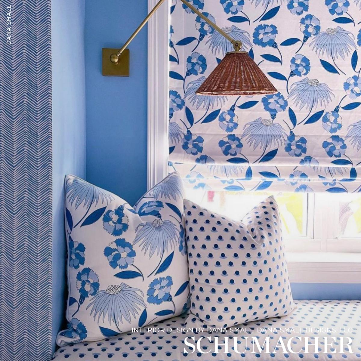 Bouquet Toss - Afternoon Blue Fabrics | Schumacher