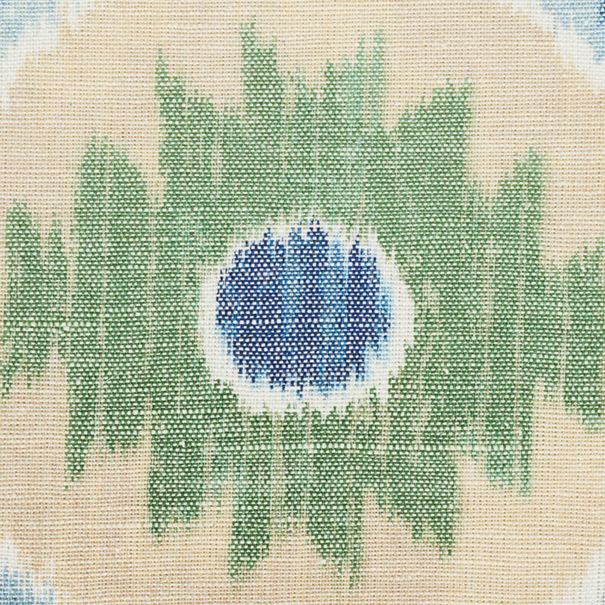 Elizia Ikat - Green & Blue Fabrics | Schumacher
