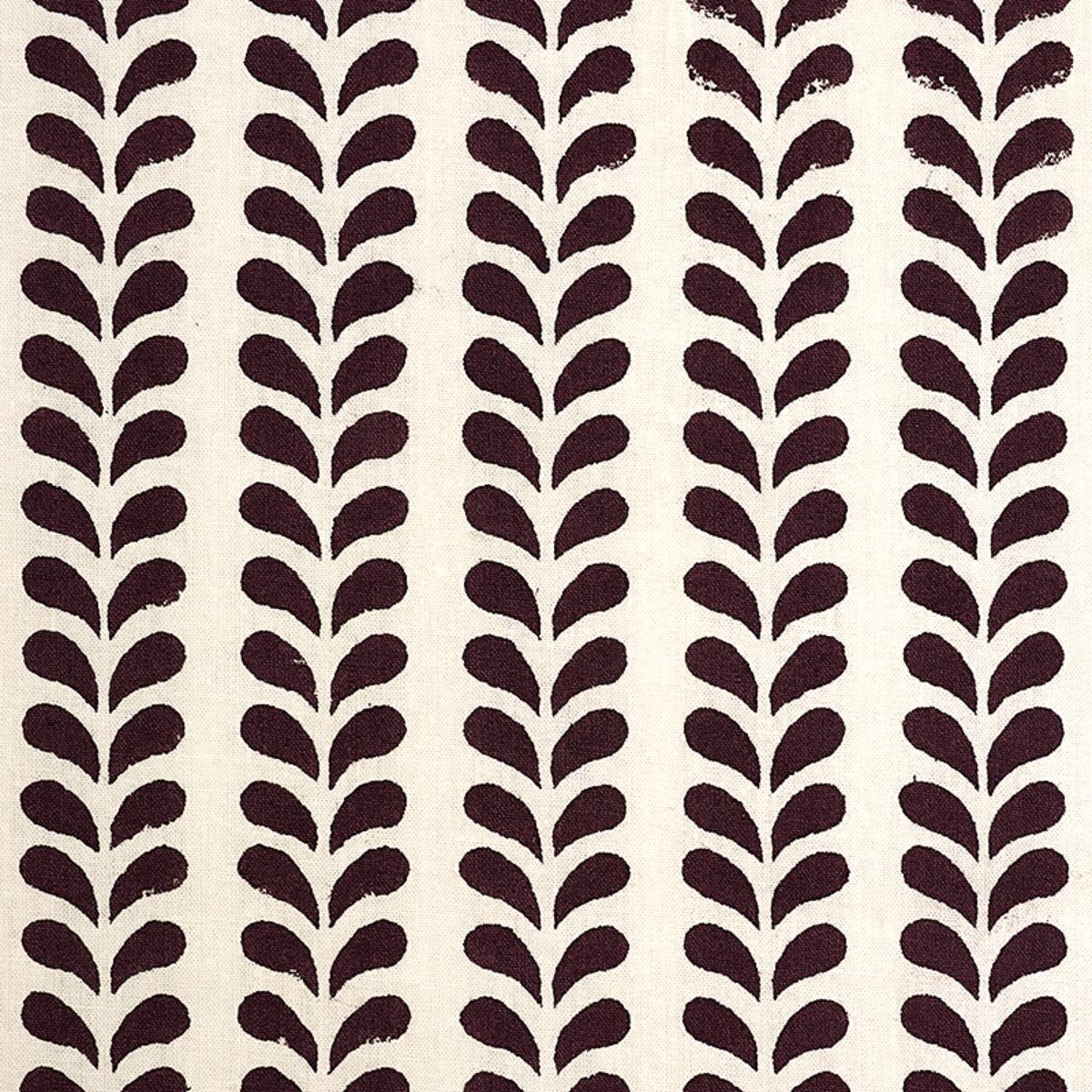 Bindi Hand Block Print - Aubergine Fabrics | Schumacher
