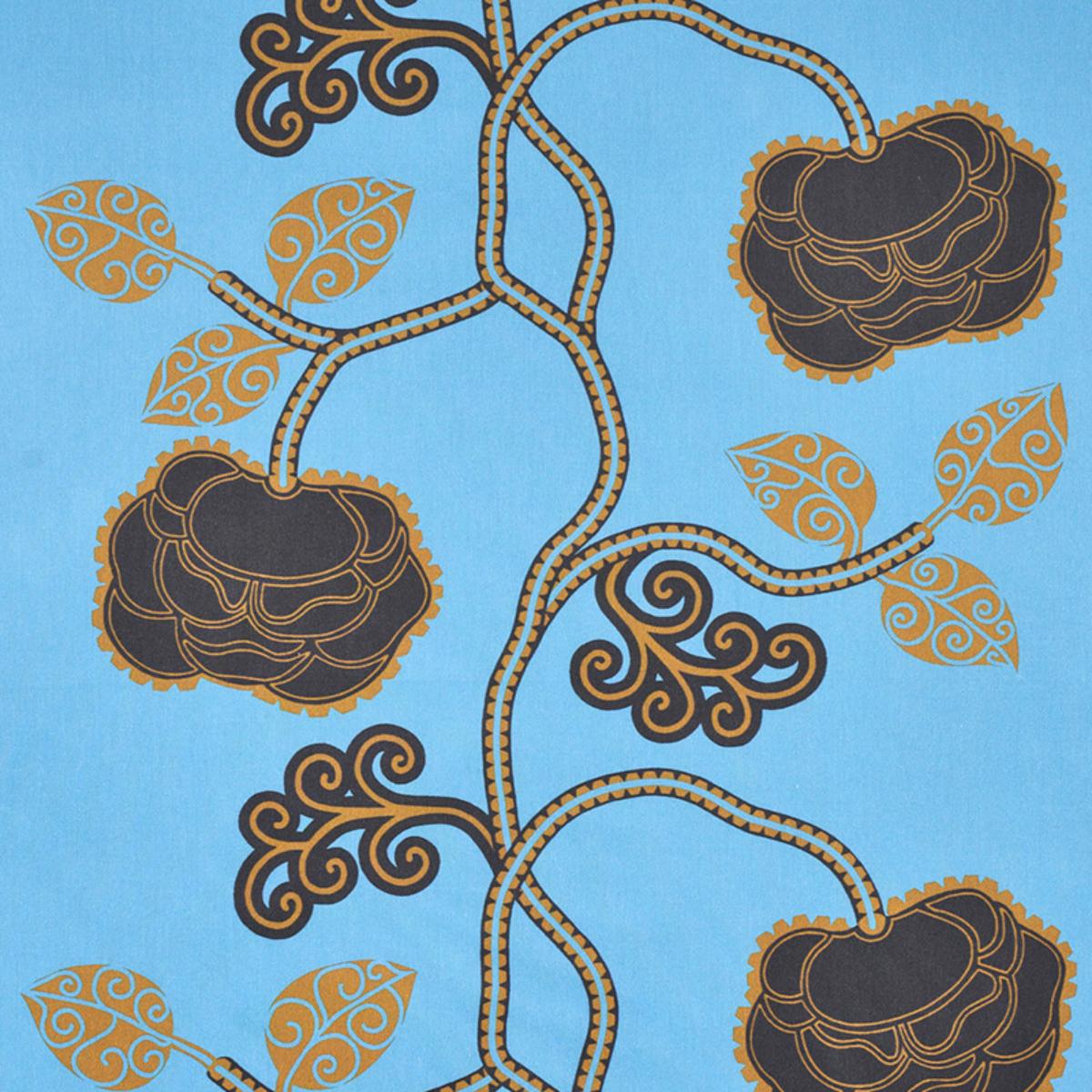 Queen Fruit Chintz - Lapis Fabrics