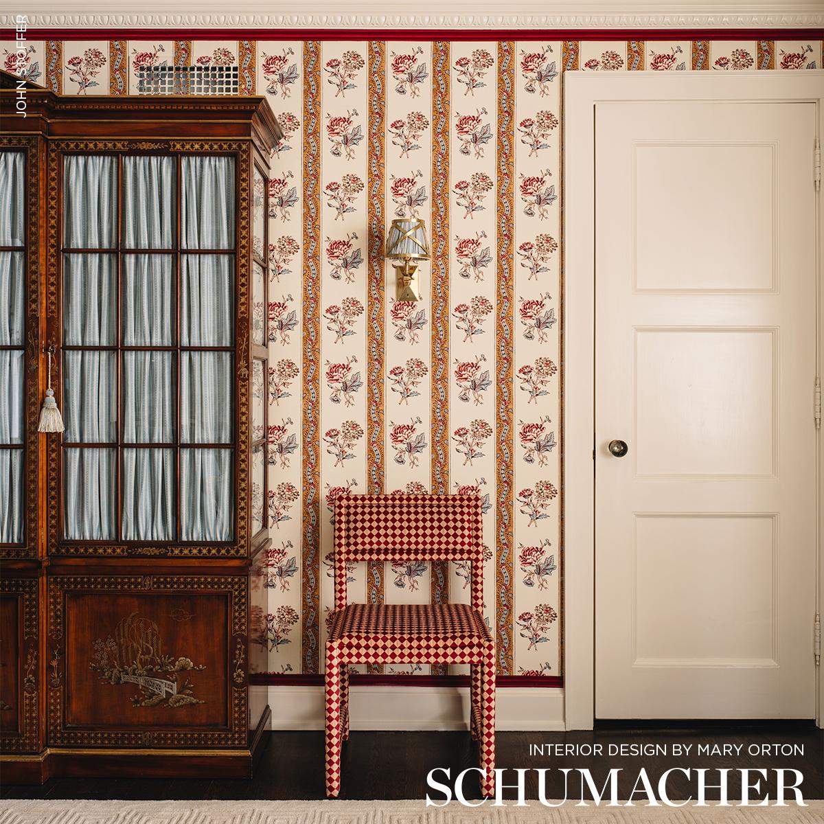 Ariana Floral Stripe - Document Fabrics | Schumacher