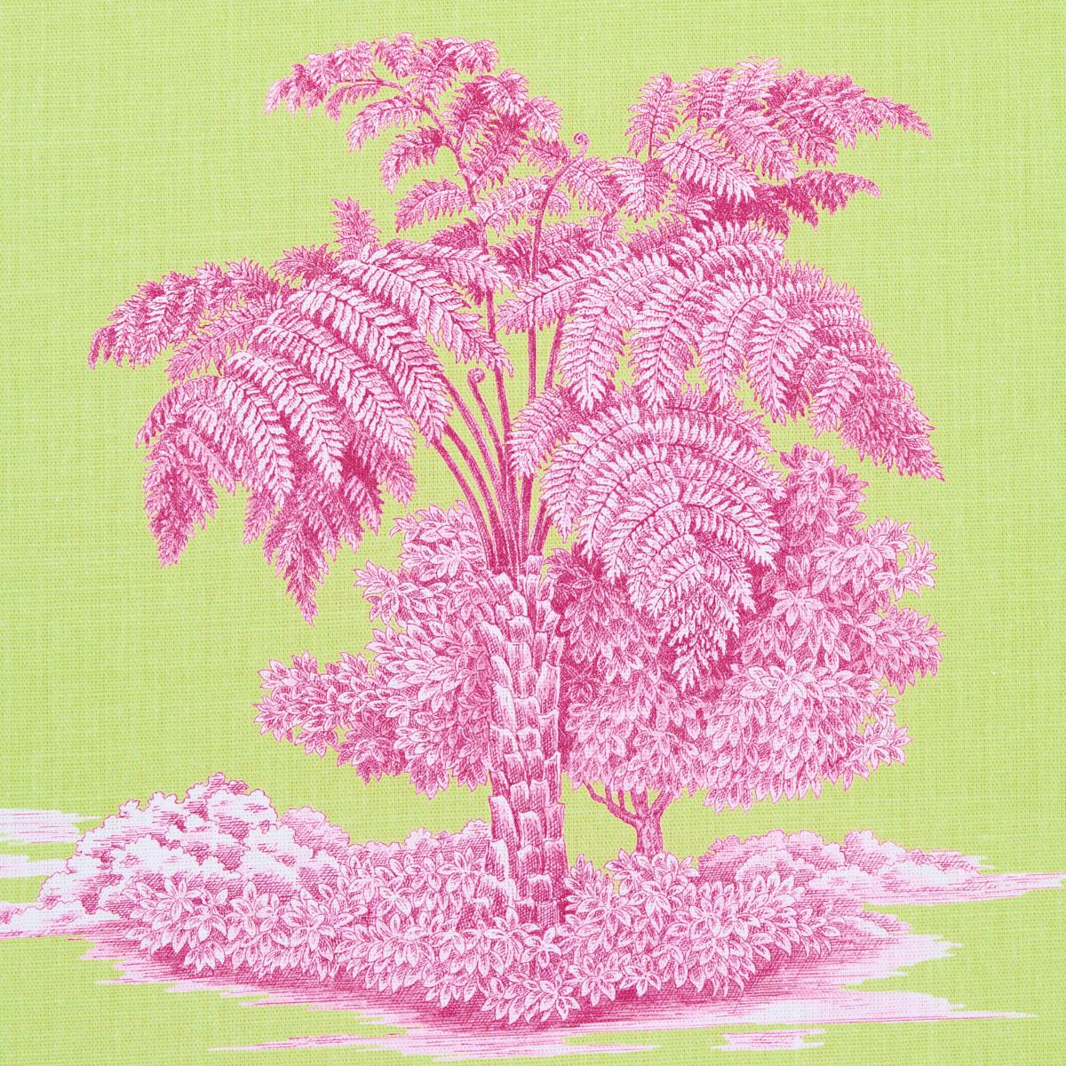 Toussaint Toile - Pink & Green Fabrics