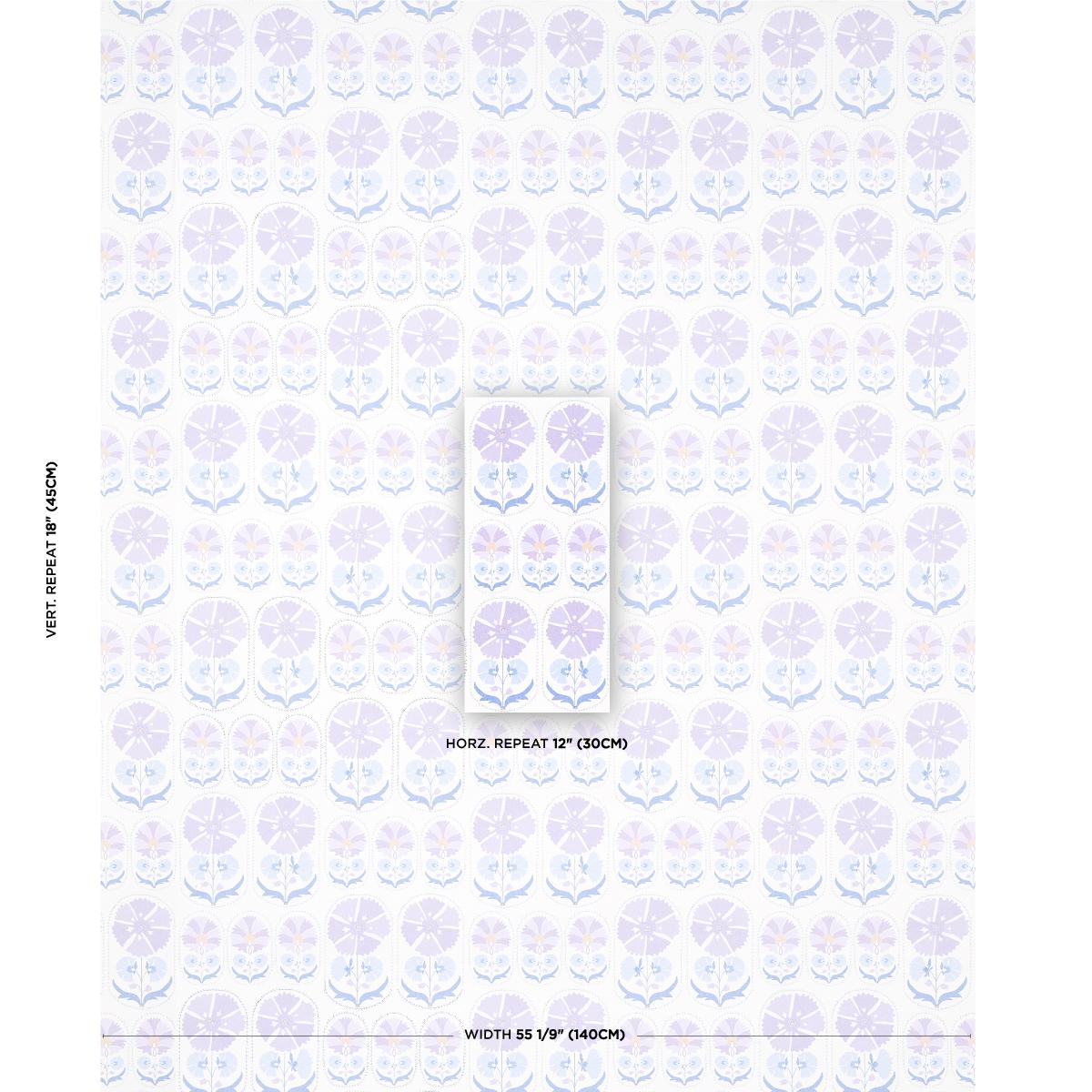 Anjuna Floral Linen Print - Lilac Fabrics | Schumacher
