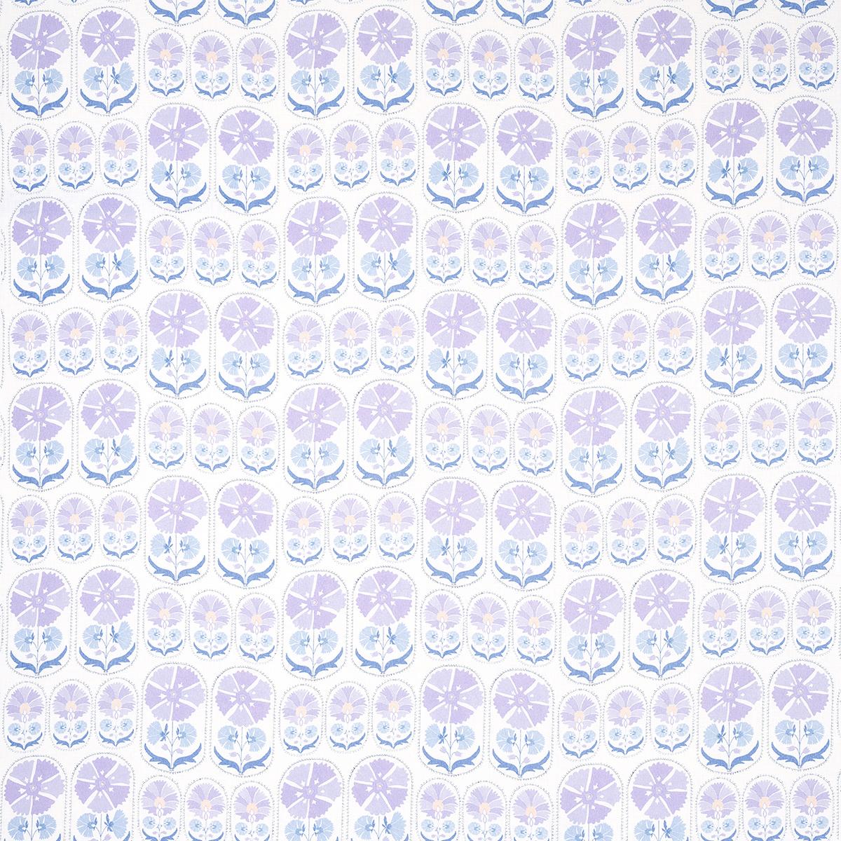 希少 ZIMMERMANN シルク100% シュシュ ラベンダー 総柄 Anjuna Floral Linen Print - Lilac Fabrics | Schumacher