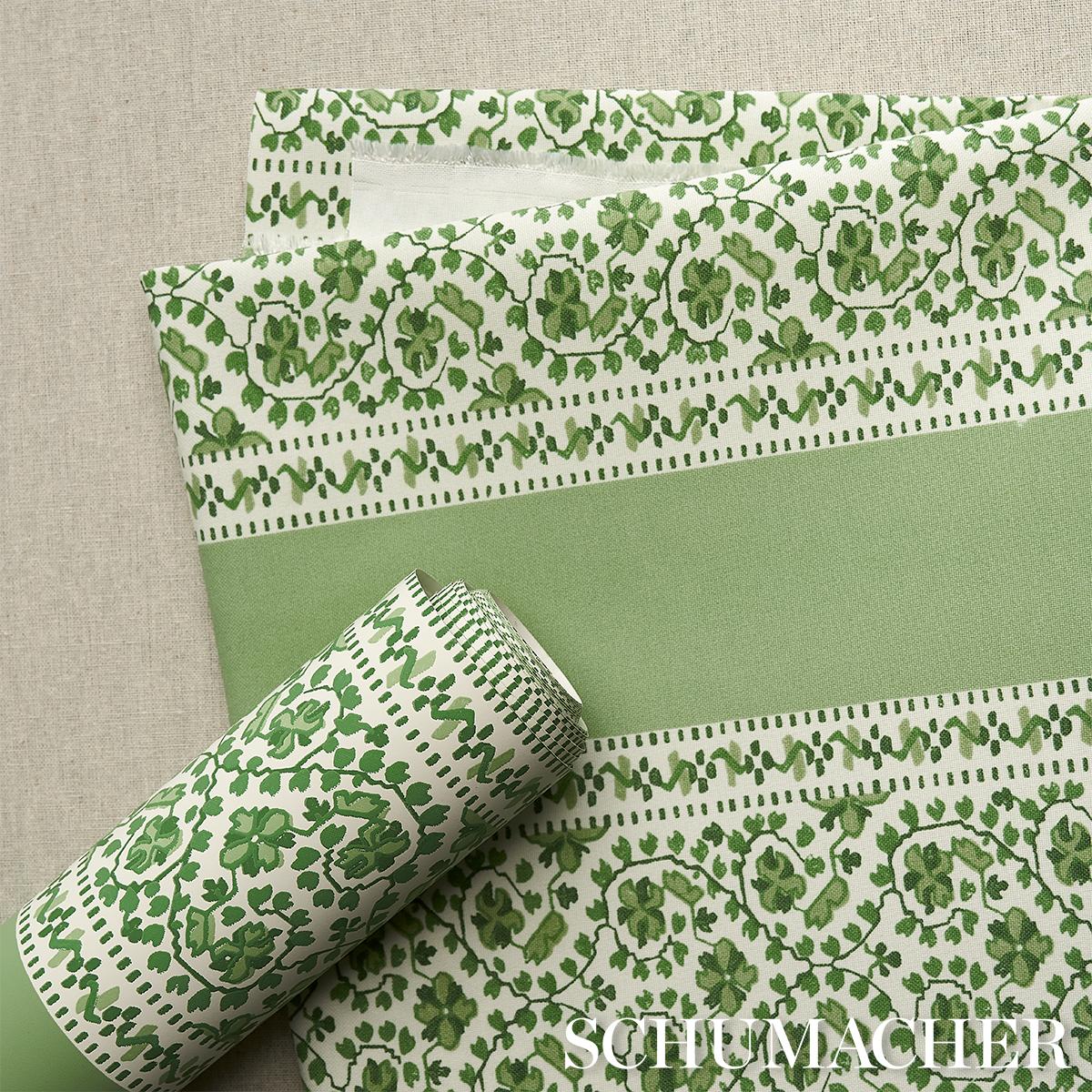 momochun！様　カーキ36 Jasmine Indoor/Outdoor - Leaf Green Fabrics | Schumacher