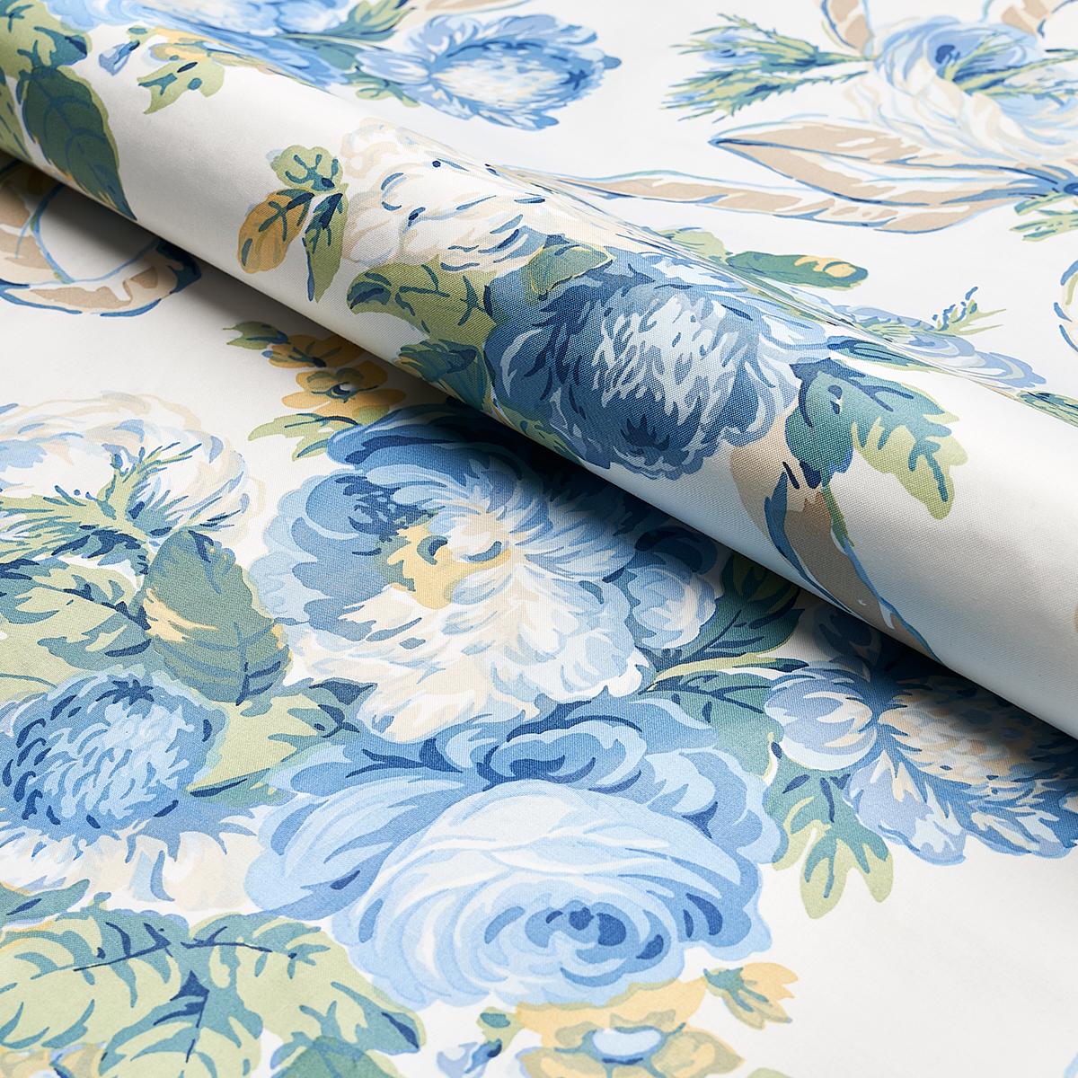Queenies Floral Chintz - Porcelain Fabrics | Schumacher