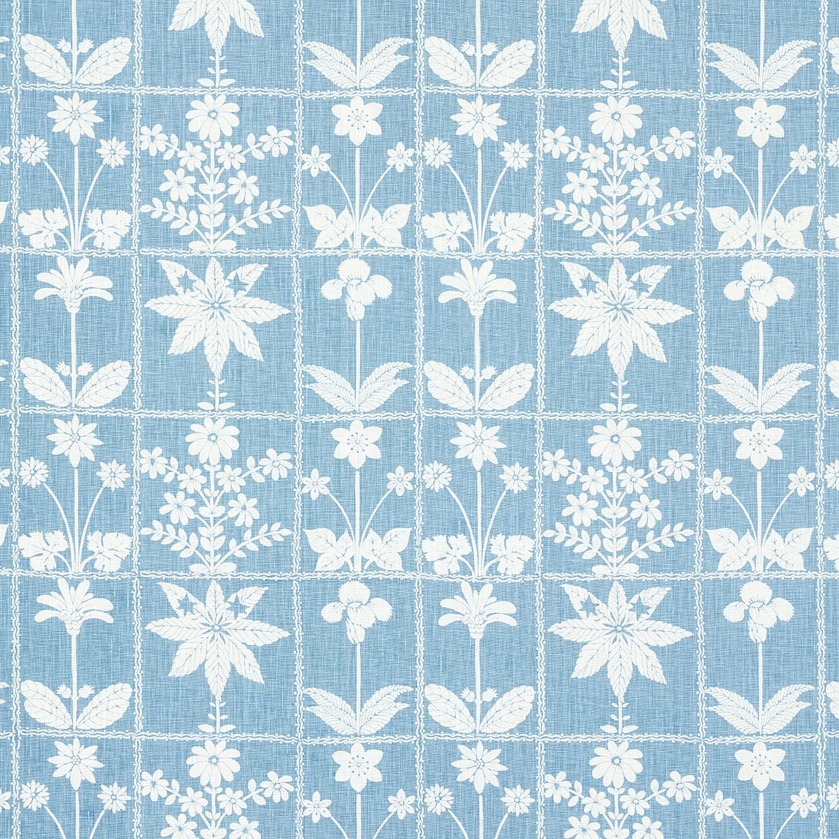Georgia Wildflowers - Blue Fabrics | Schumacher