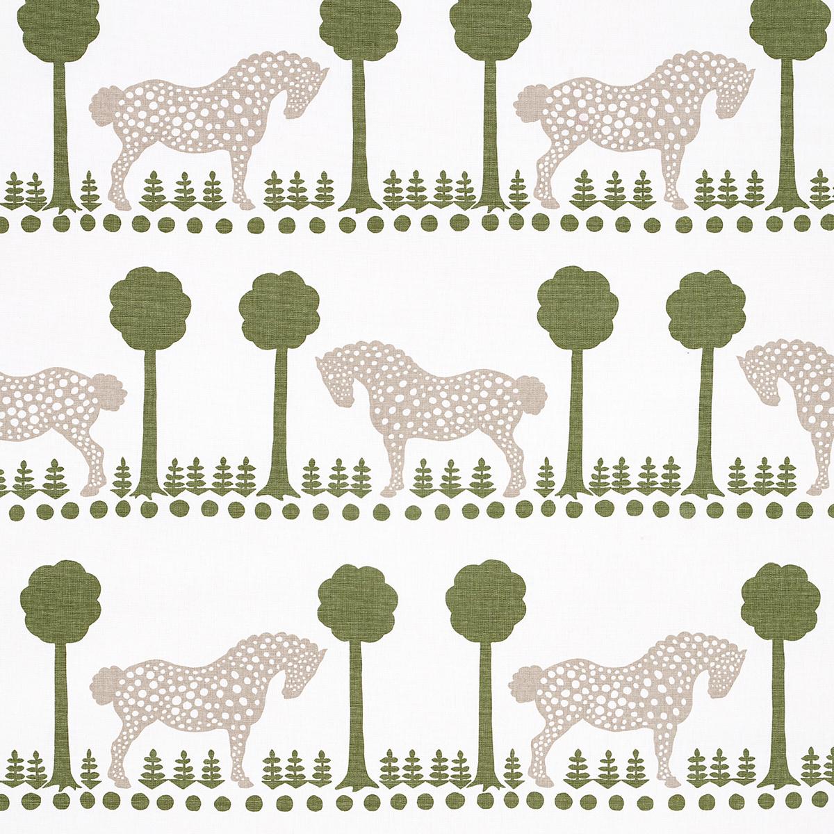 Polka Dot Pony - Olive Fabrics | Schumacher