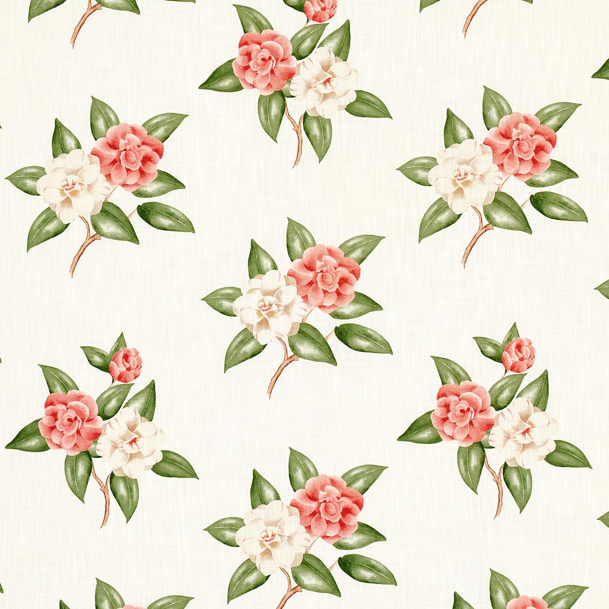 センペルビウム Casablanca Casablanca Floral Indoor/Outdoor - Coral Fabrics | Schumacher