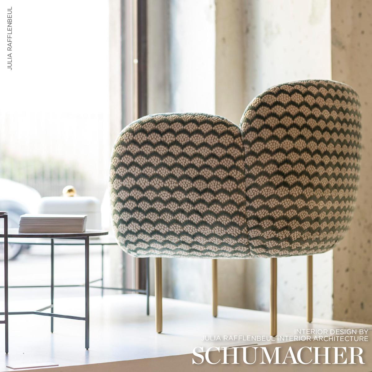 デンハム ニットキャプ Pollen Cut Velvet - Soft Jade Fabrics | Schumacher