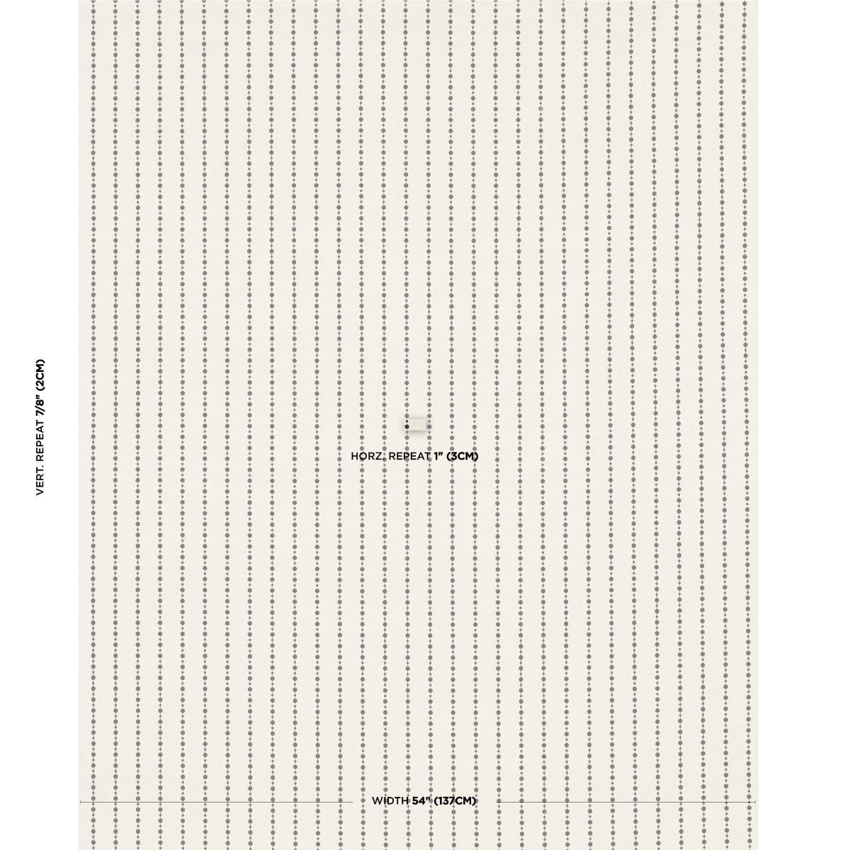 Beaded Stripe - Black And Cream Fabrics | Schumacher