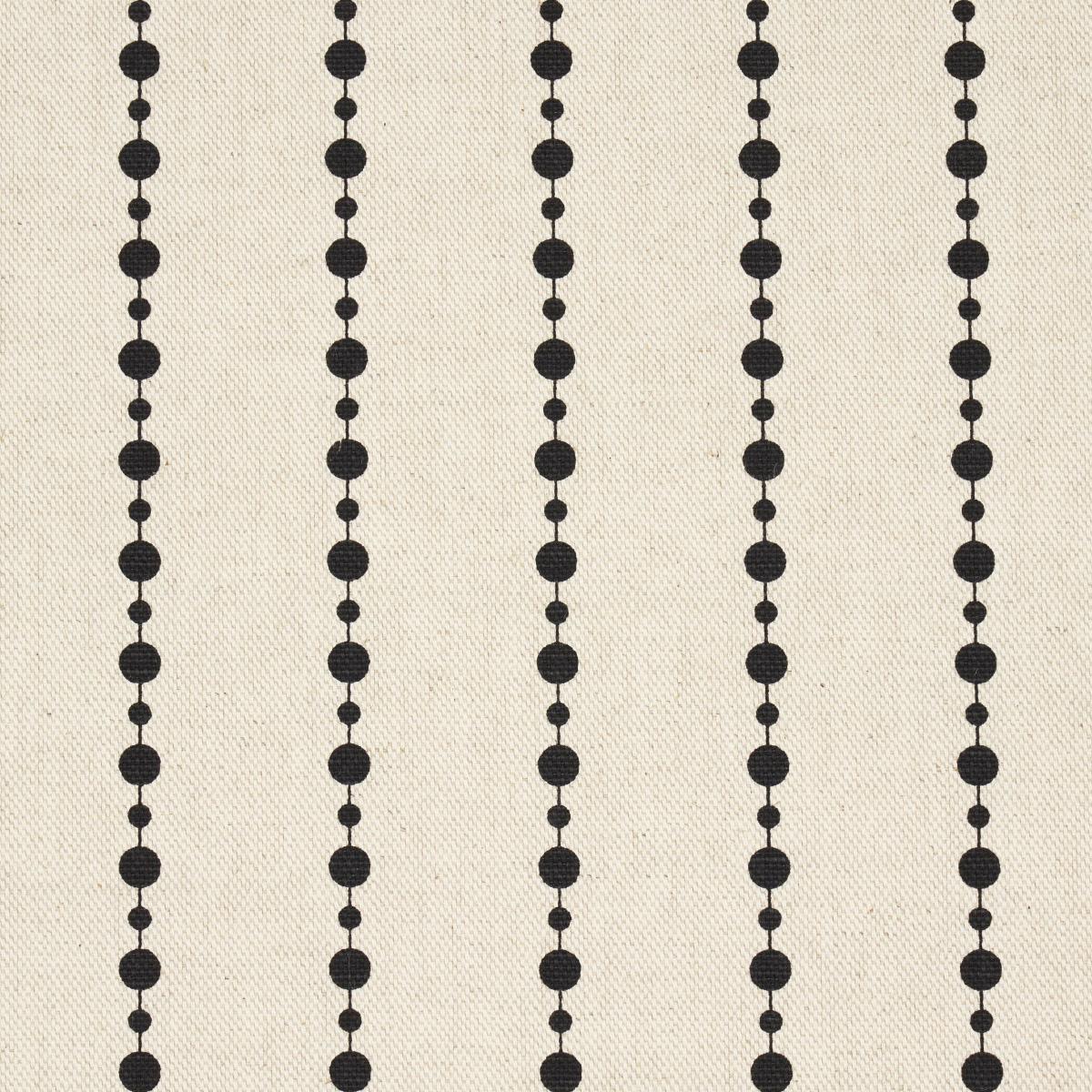 Beaded Stripe - Black And Cream Fabrics | Schumacher