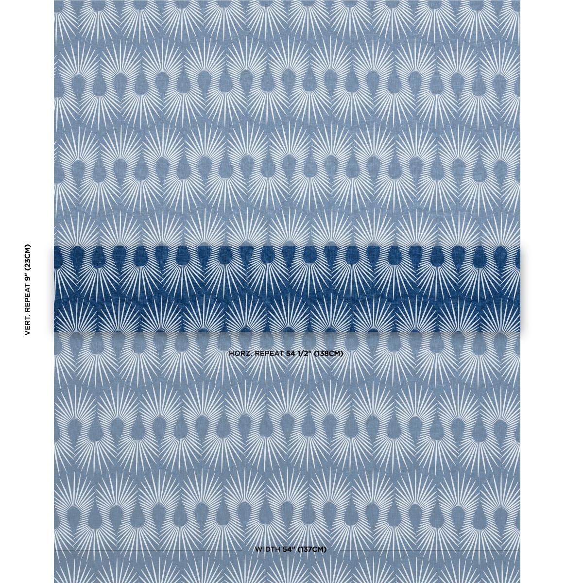 Hedgehog - Denim White Fabrics | Schumacher