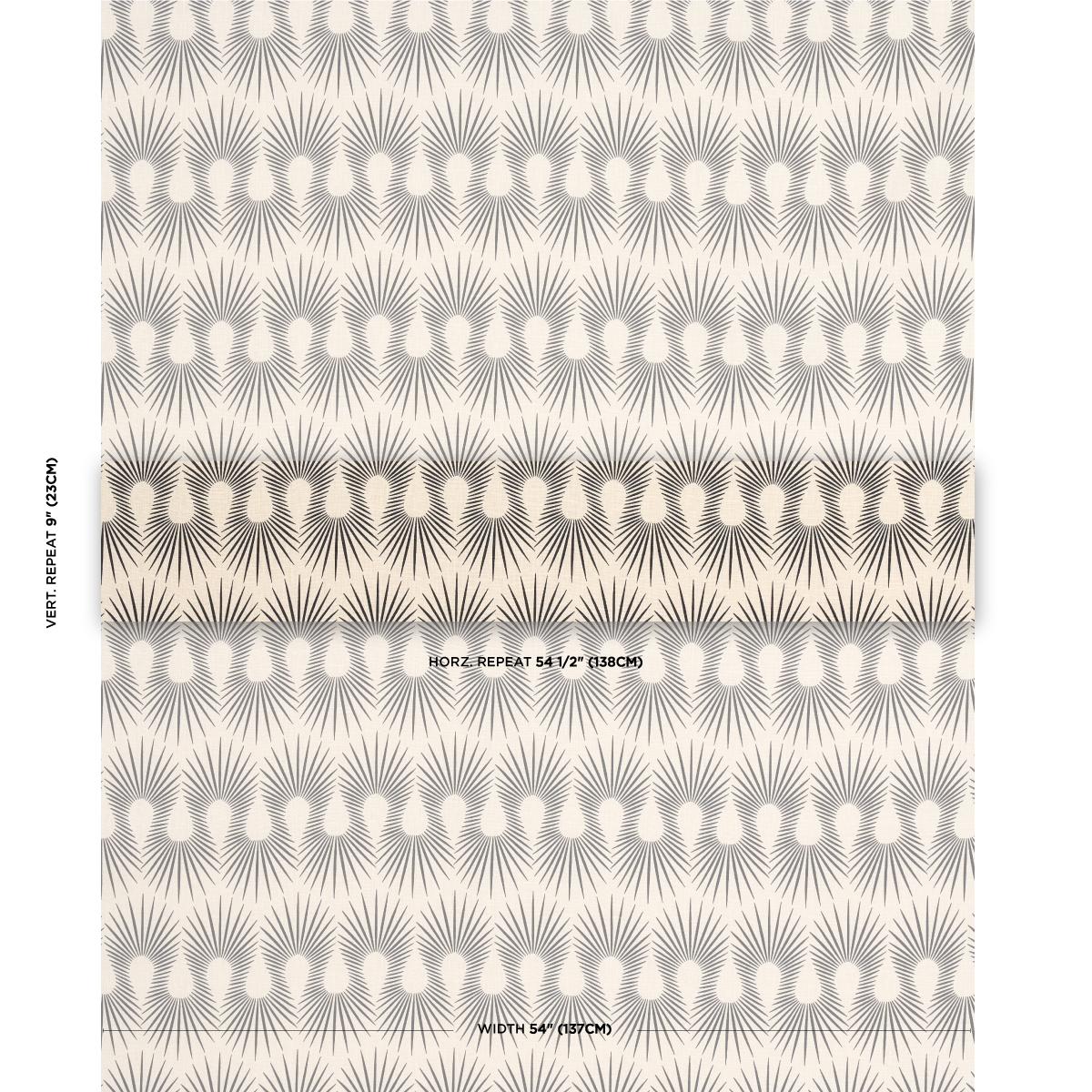 Hedgehog - Putty Black Fabrics | Schumacher