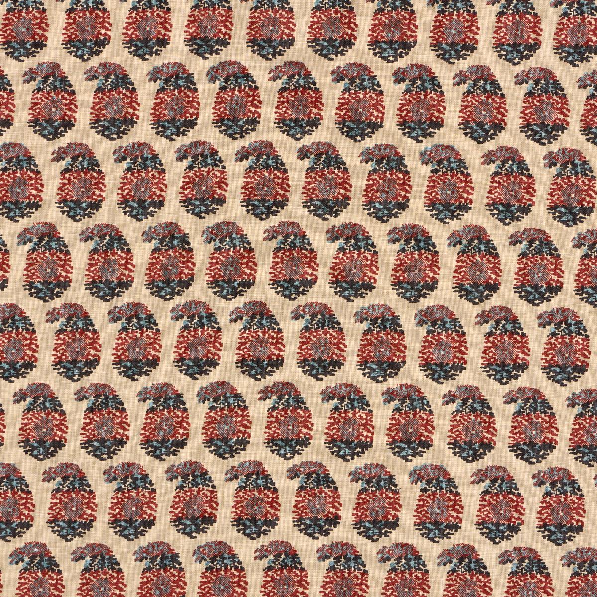 Terry - Red & Navy Fabrics | Schumacher