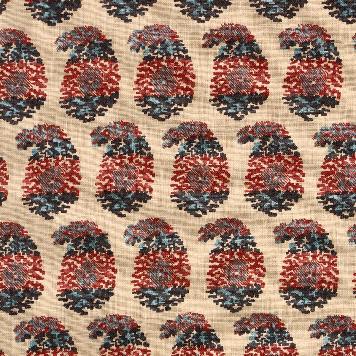Terry - Red & Navy Fabrics | Schumacher