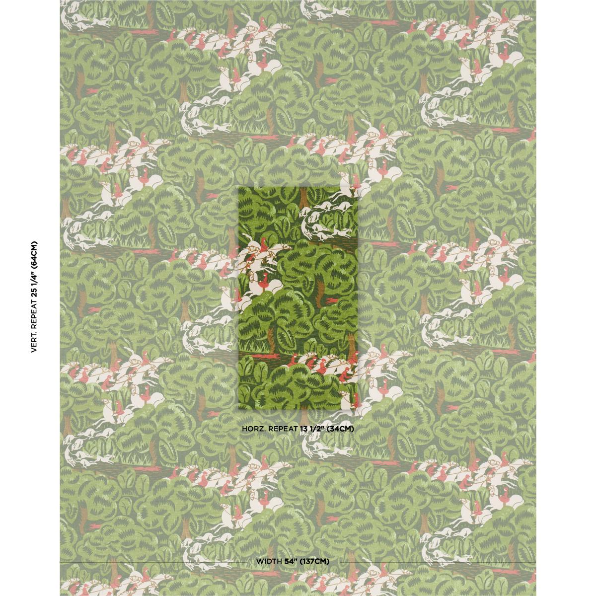 Margaret Schloeman's Fox Chase - Forest Fabrics | Schumacher