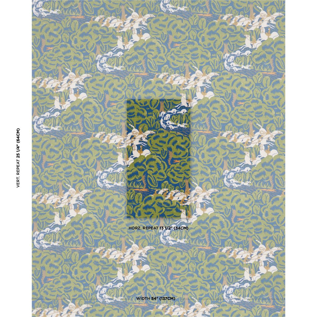 Margaret Schloeman's Fox Chase - Navy & Green Fabrics