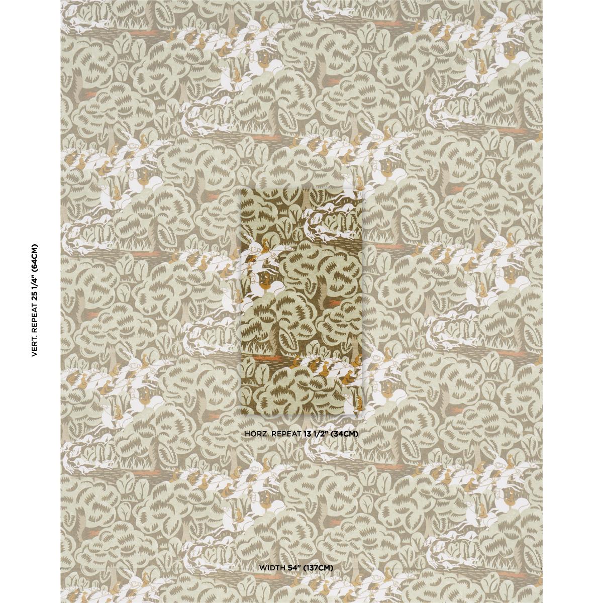 Margaret Schloeman's Fox Chase - Sage & Soft Brown Fabrics