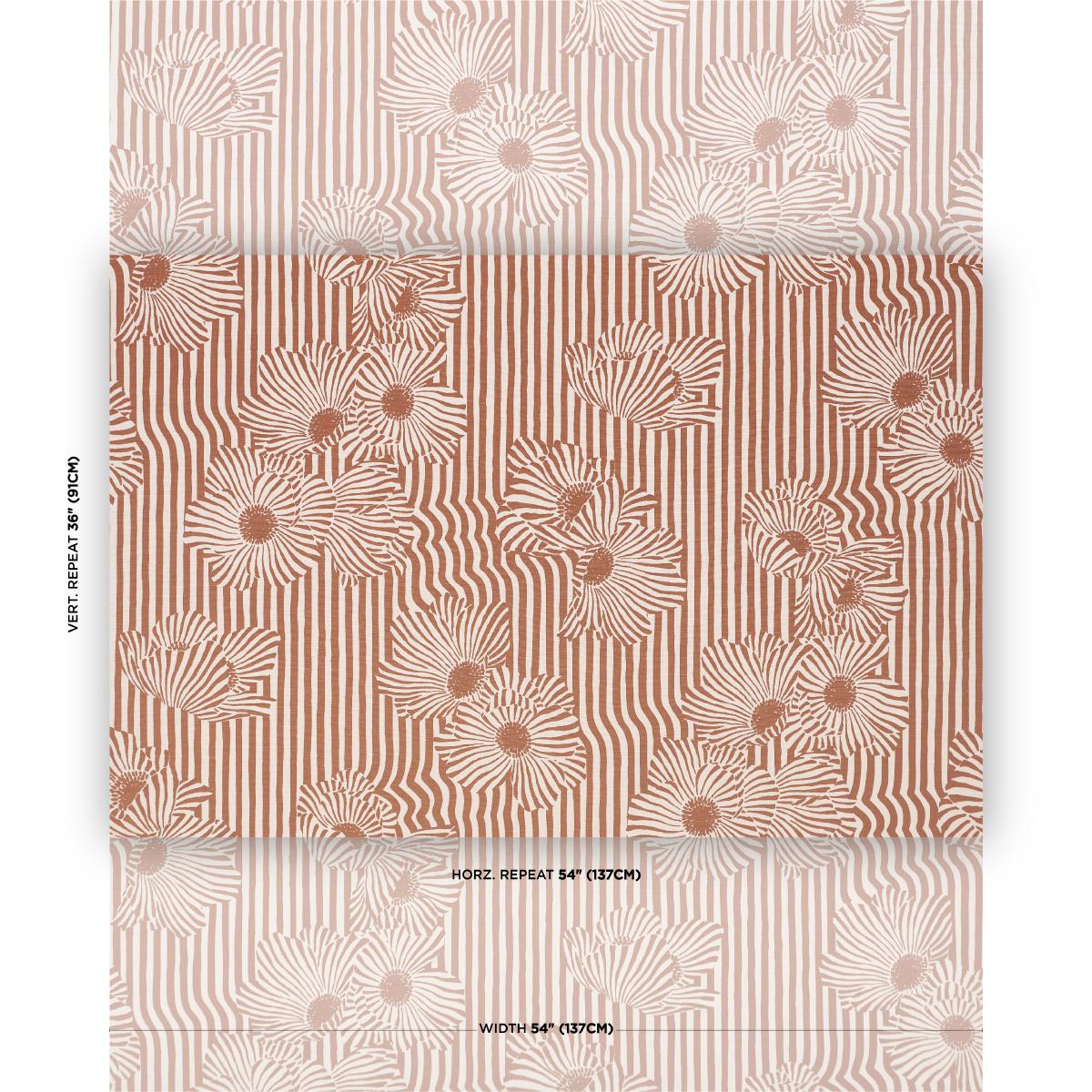 Chaney Floral - Terracotta Fabrics | Schumacher