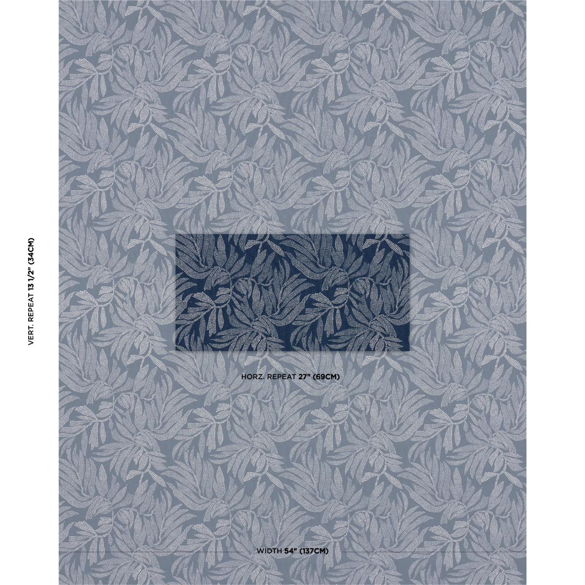 Tayrona Palm Mosaic - Pacific Ocean Hues Fabrics | Schumacher