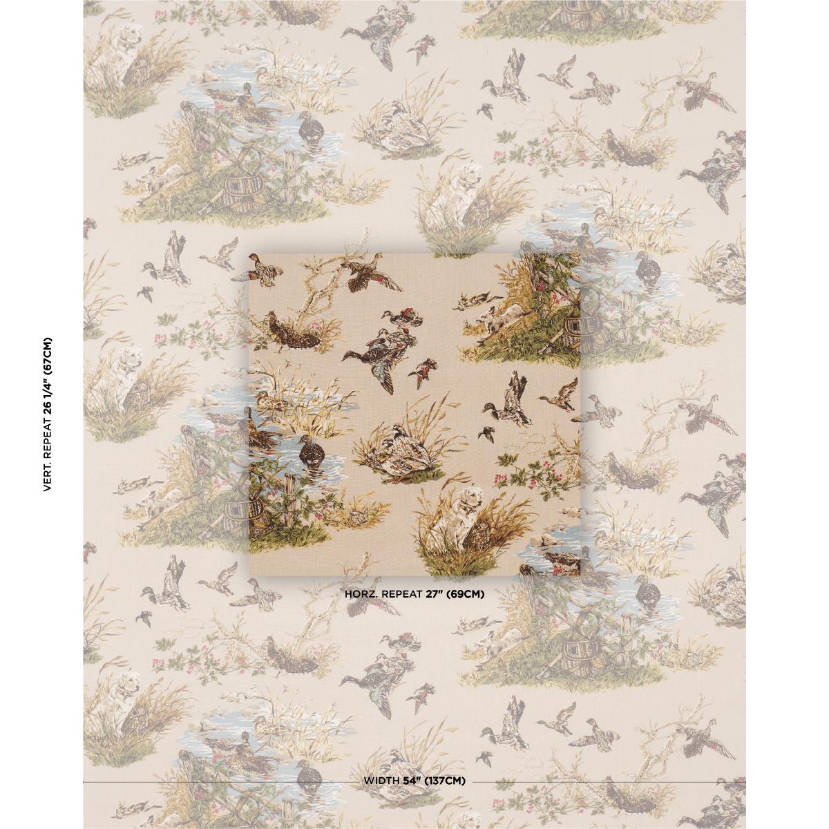 Dog & Duck - Alabaster Fabrics | Schumacher