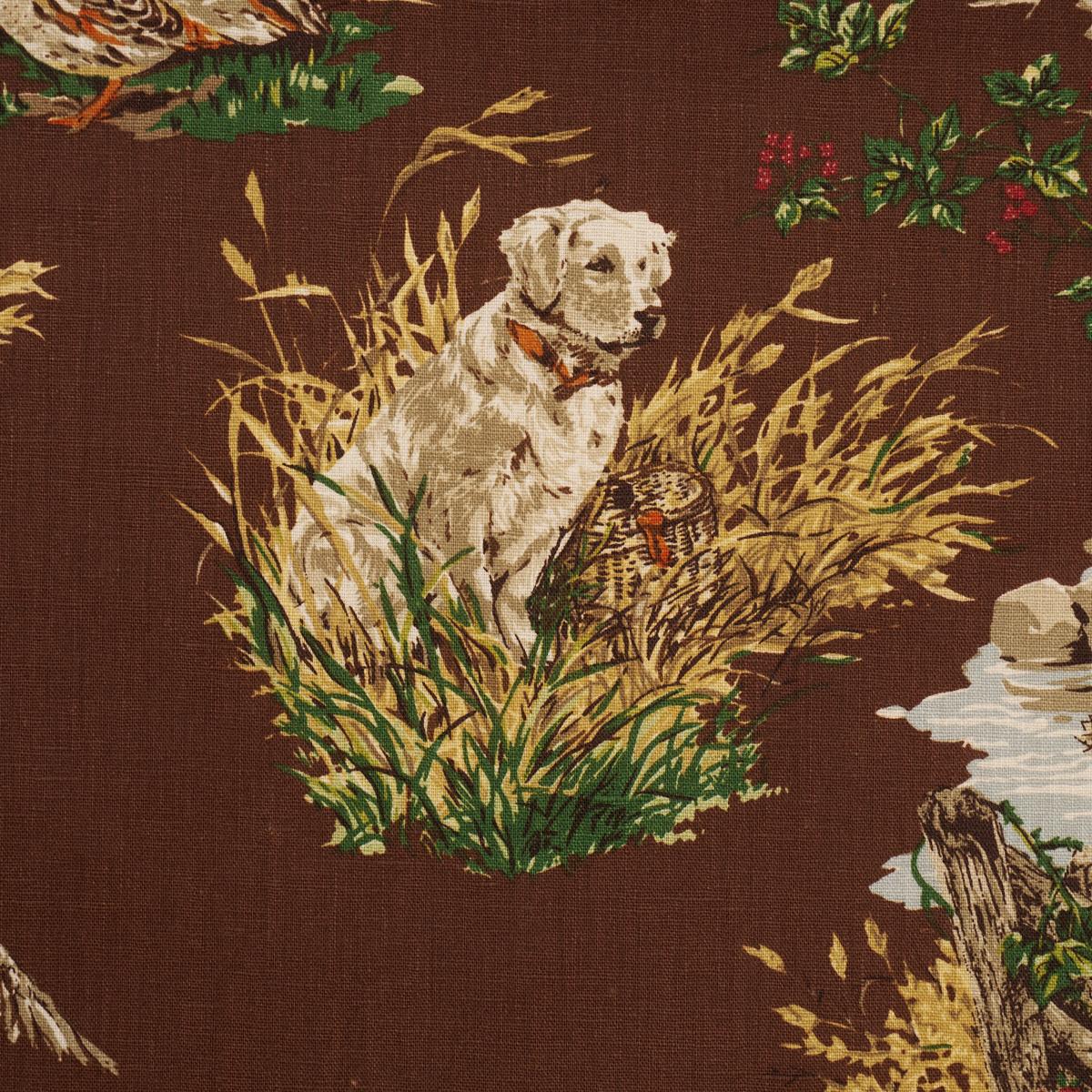 Dog & Duck - Brown Fabrics | Schumacher