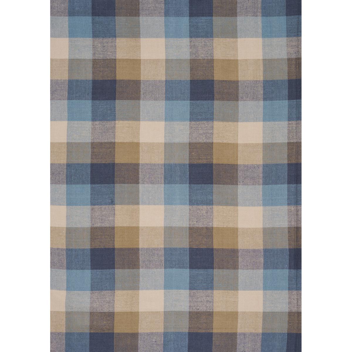 Graylyn Plaid - Indigo Fabrics | Schumacher