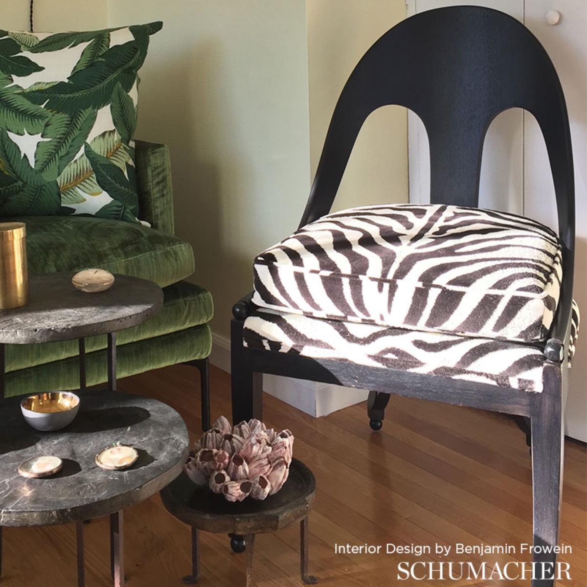 Ze'bre Épinglé - Brown/Beige Fabrics | Schumacher