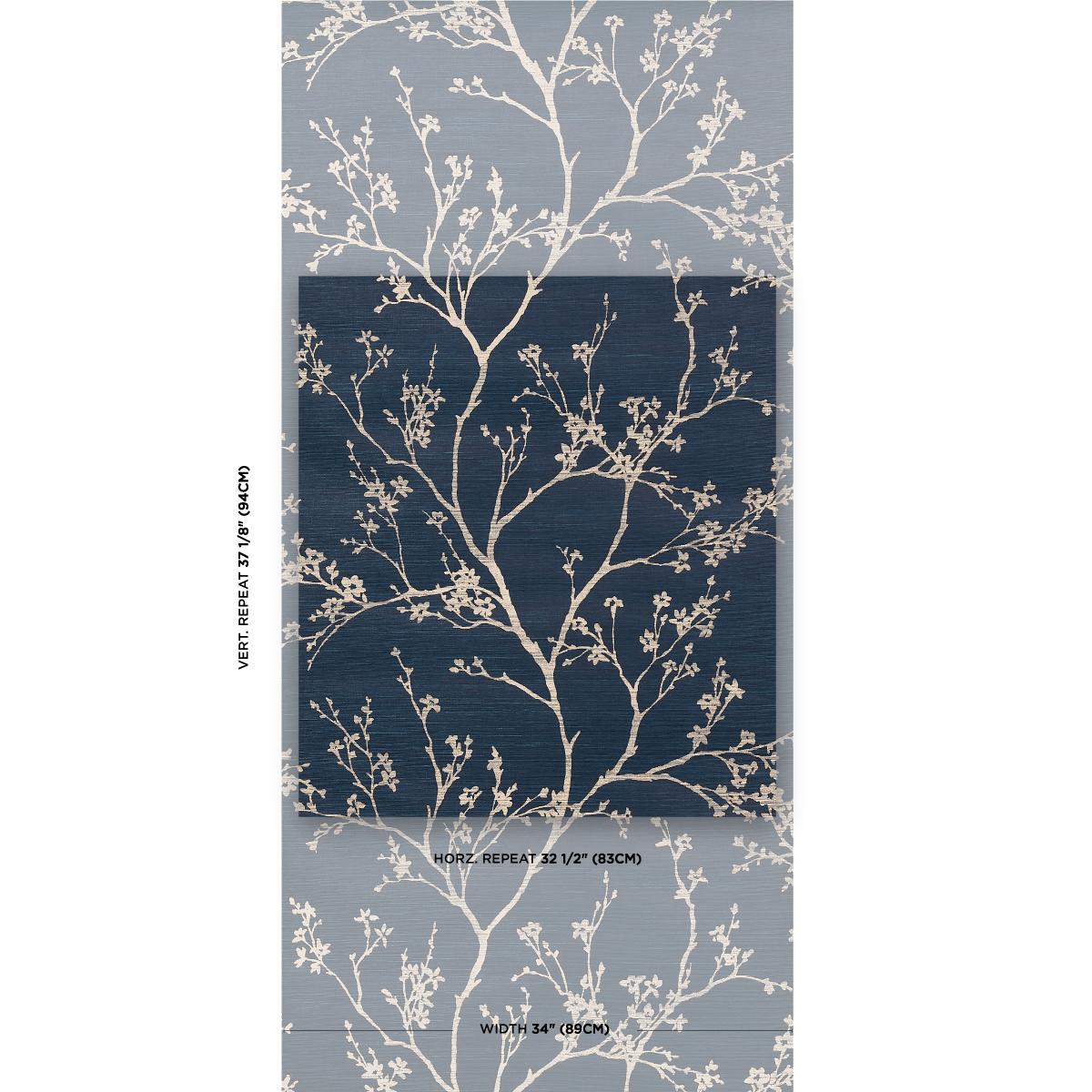 Twiggy Sisal - Indigo Wallpapers | Schumacher