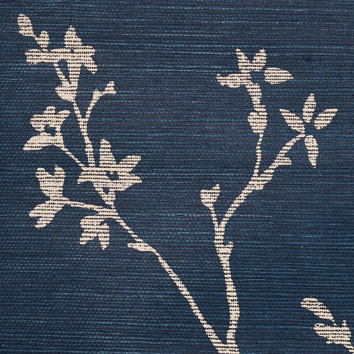 Twiggy Sisal - Indigo Wallpapers | Schumacher