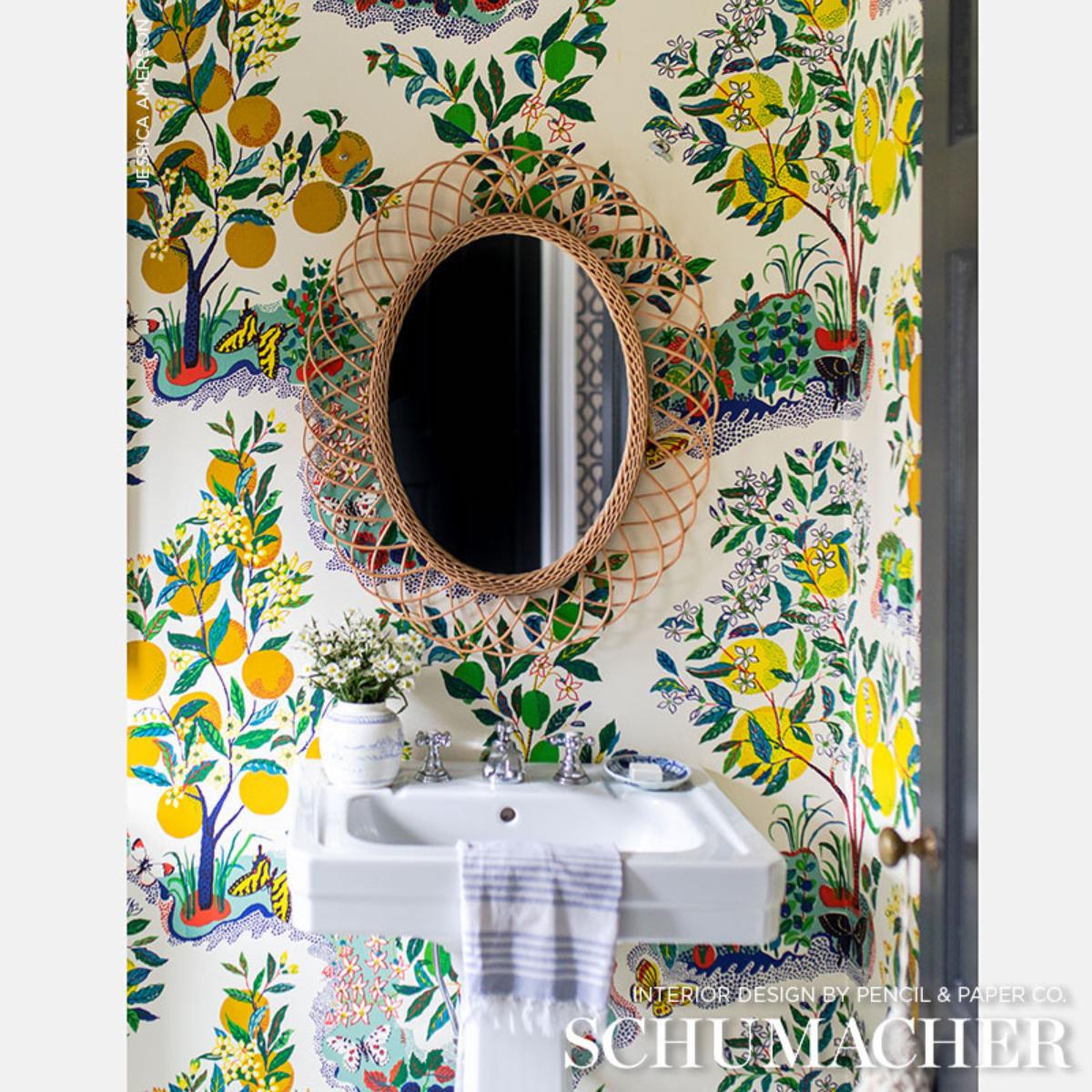 Citrus Garden Panel Set - Primary Wallpapers | Schumacher