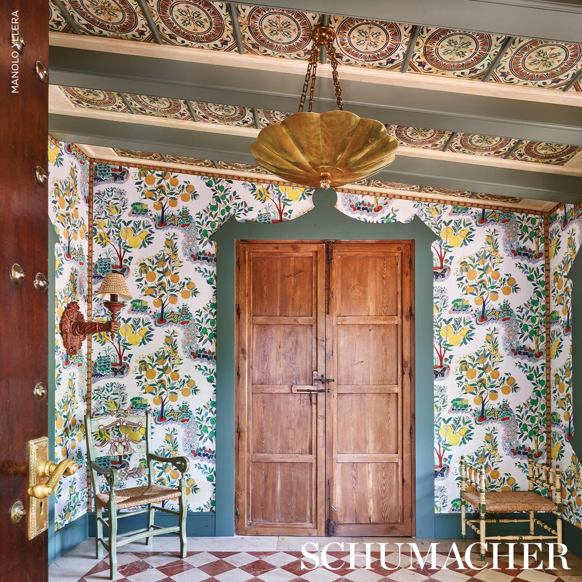 Citrus Garden Panel Set - Primary Wallpapers | Schumacher