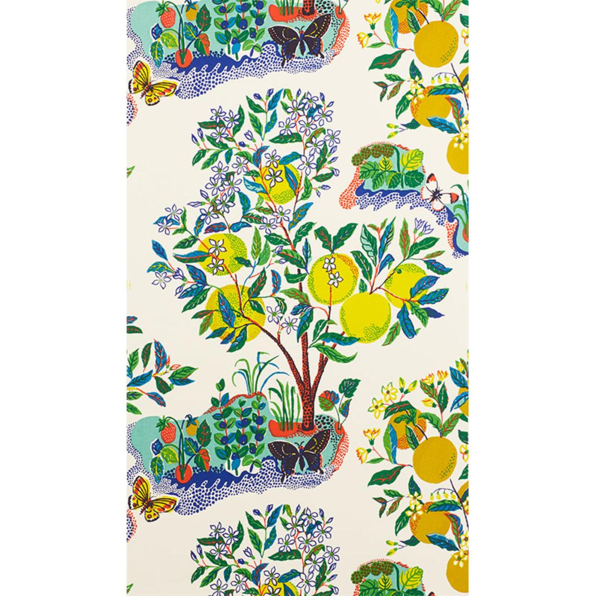 Citrus Garden Panel Set - Primary Wallpapers | Schumacher