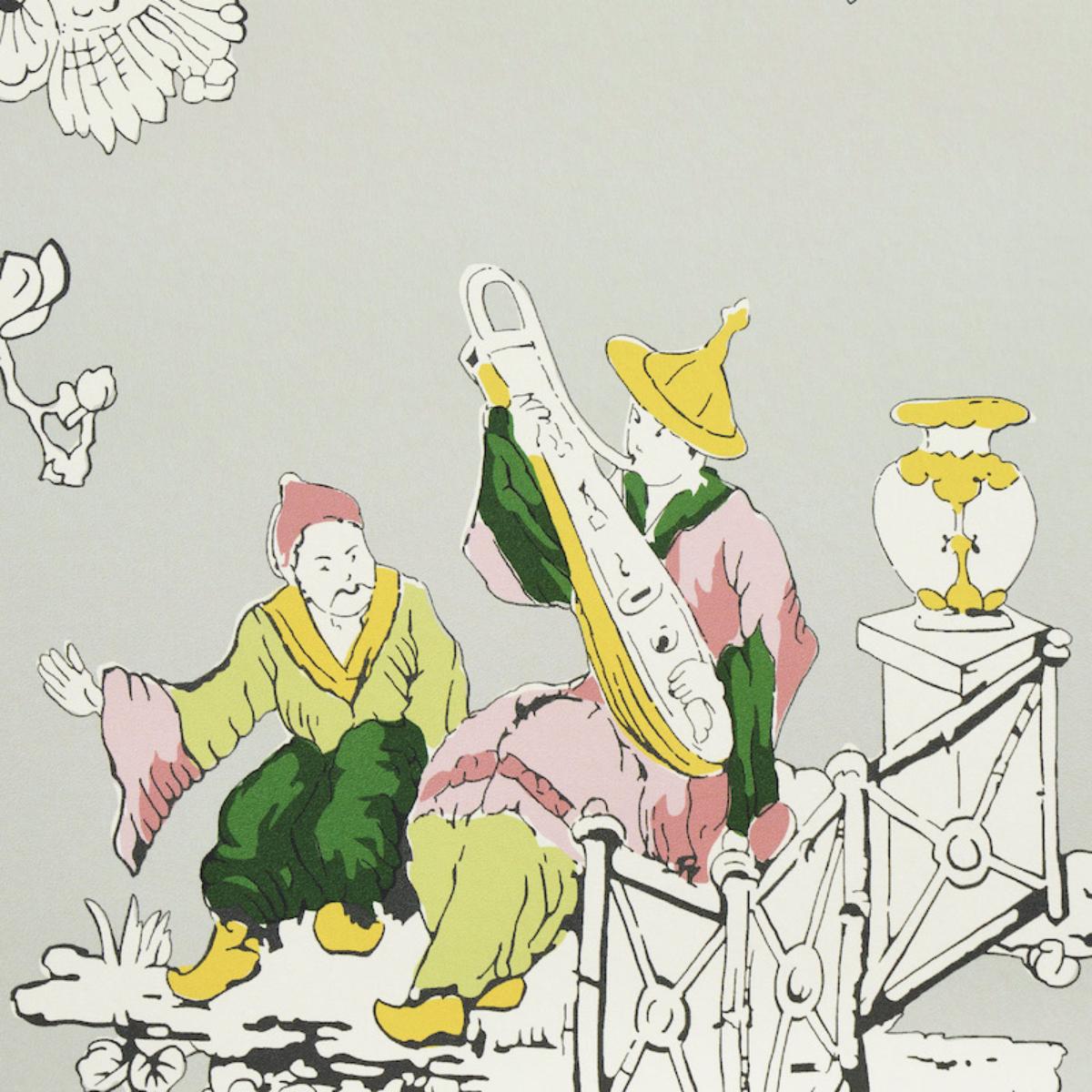Chinoiserie Moderne - Soft Grey Wallpapers | Schumacher