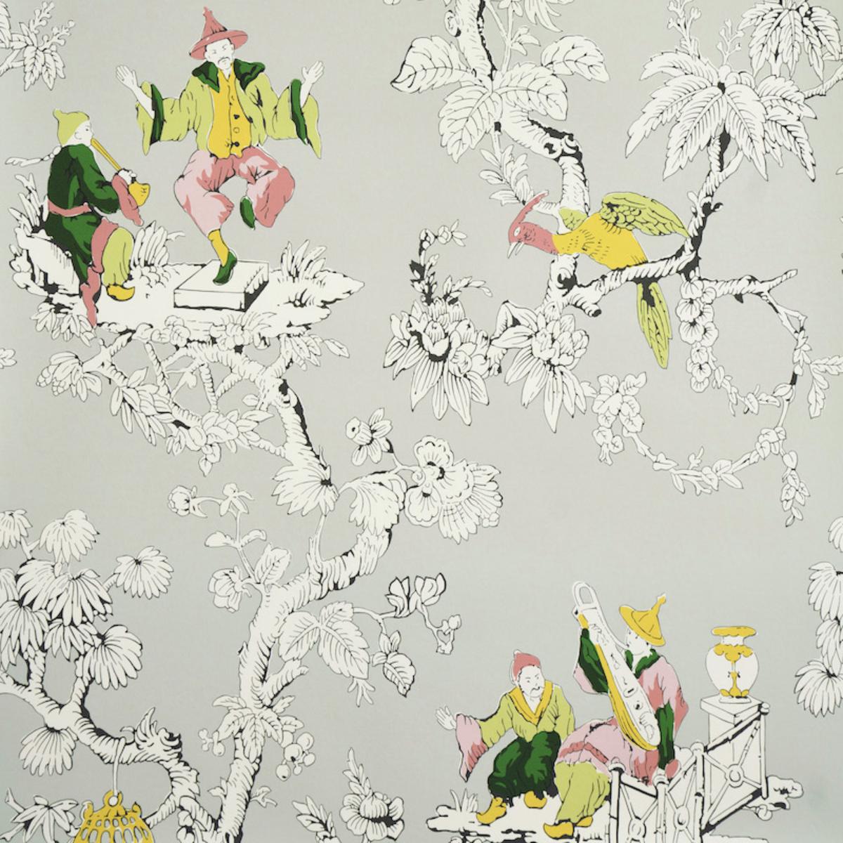 Chinoiserie Moderne - Soft Grey Wallpapers | Schumacher