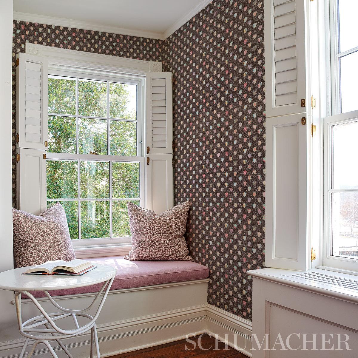 Heraldic - Brown Wallpapers | Schumacher