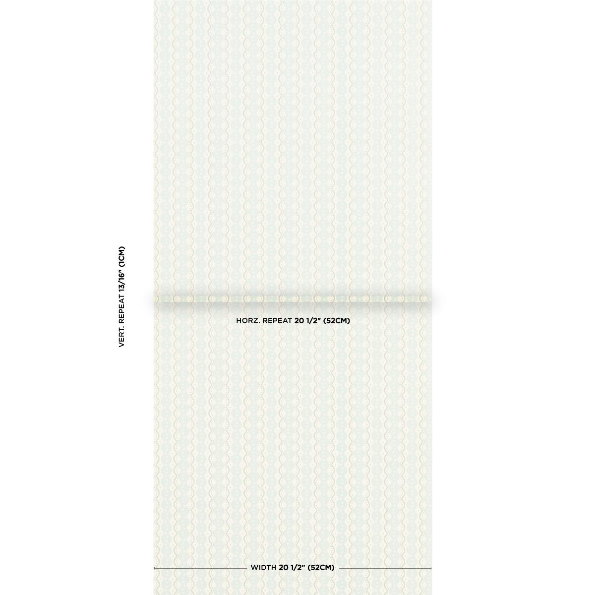 Centipede Stripe - Icing Blue Wallpapers | Schumacher