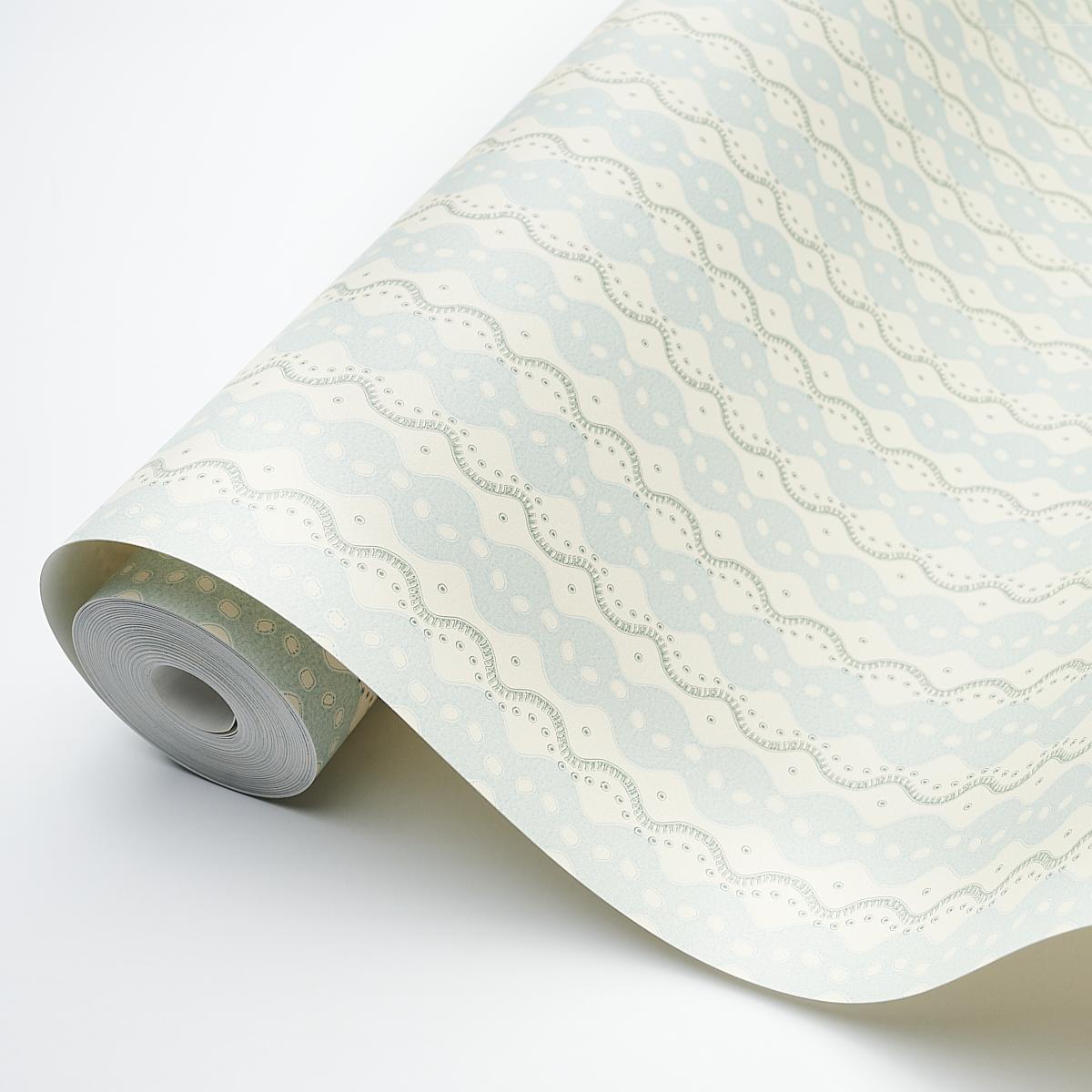 Centipede Stripe - Icing Blue Wallpapers | Schumacher