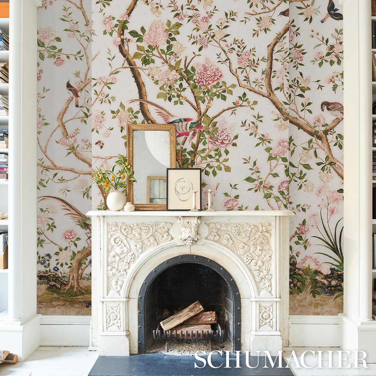 Les Oiseaux Panel Set - Ivory Wallpapers | Schumacher