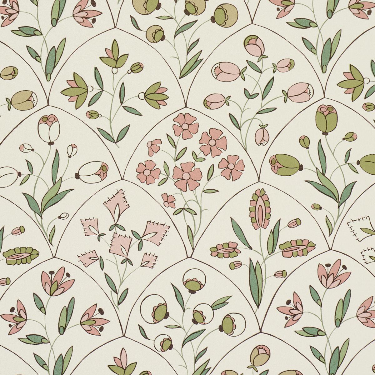 Frances Scallop Floral - Petal Wallpapers | Schumacher