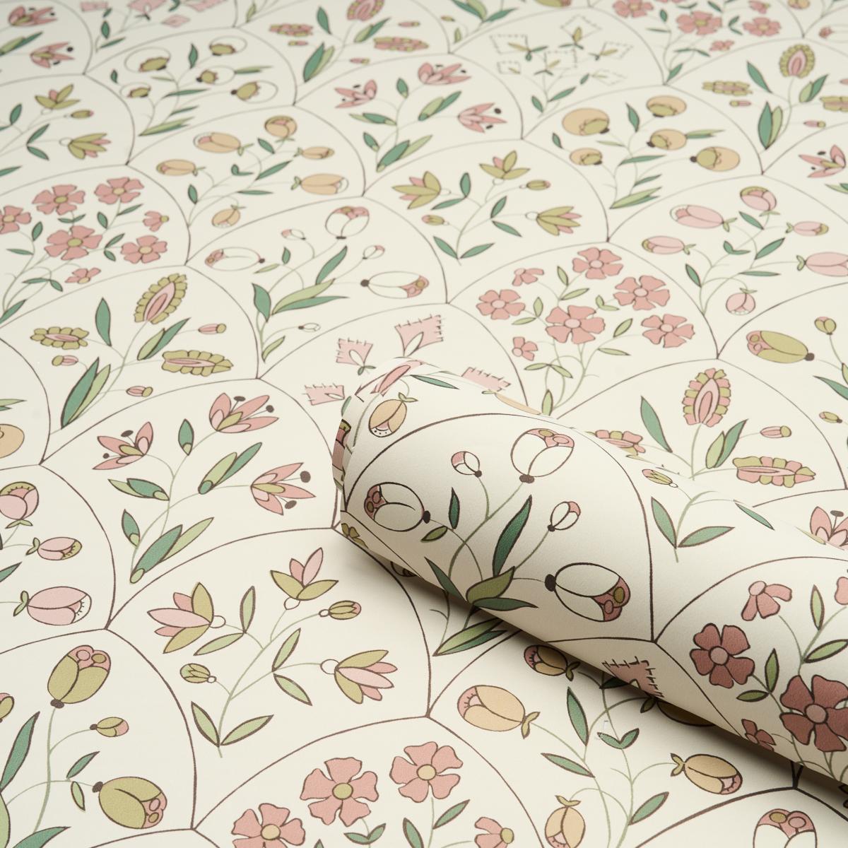 Frances Scallop Floral - Petal Wallpapers | Schumacher