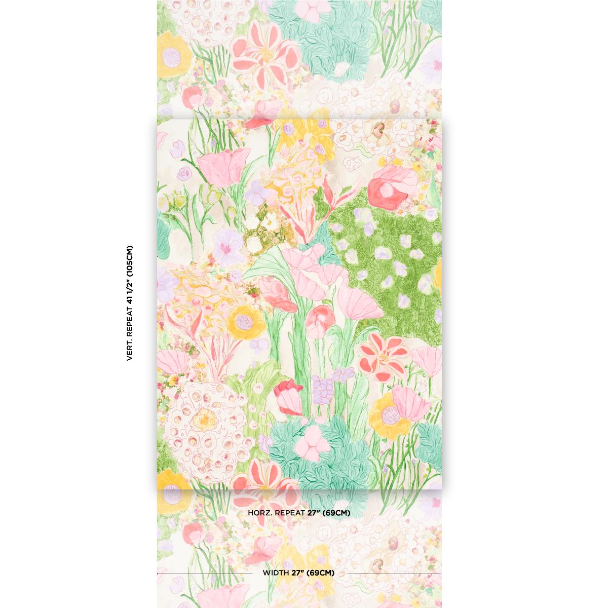 Frank's Garden - Pink & Green Wallpapers | Schumacher