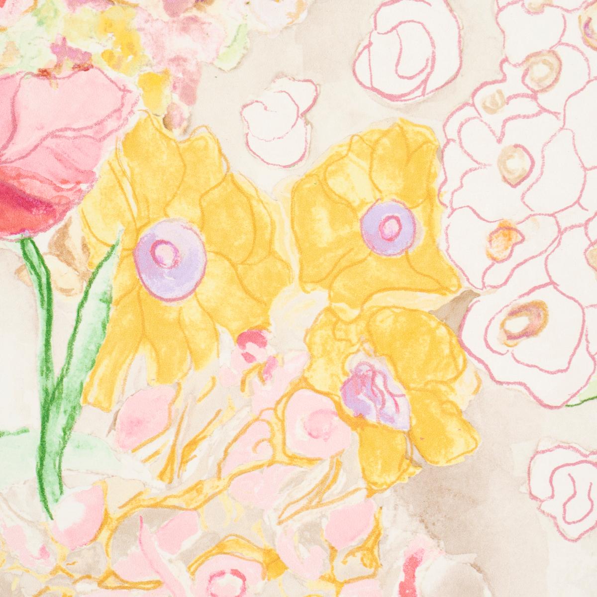 Frank's Garden - Pink & Green Wallpapers | Schumacher