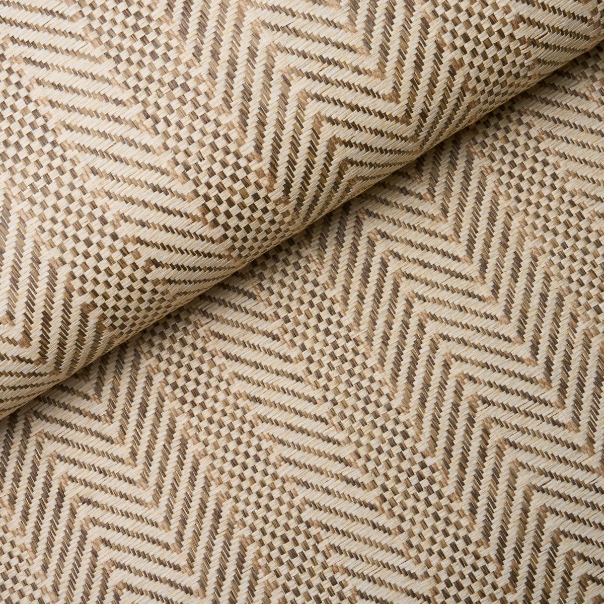 Zig Zag Paperweave - Flax Wallpapers | Schumacher