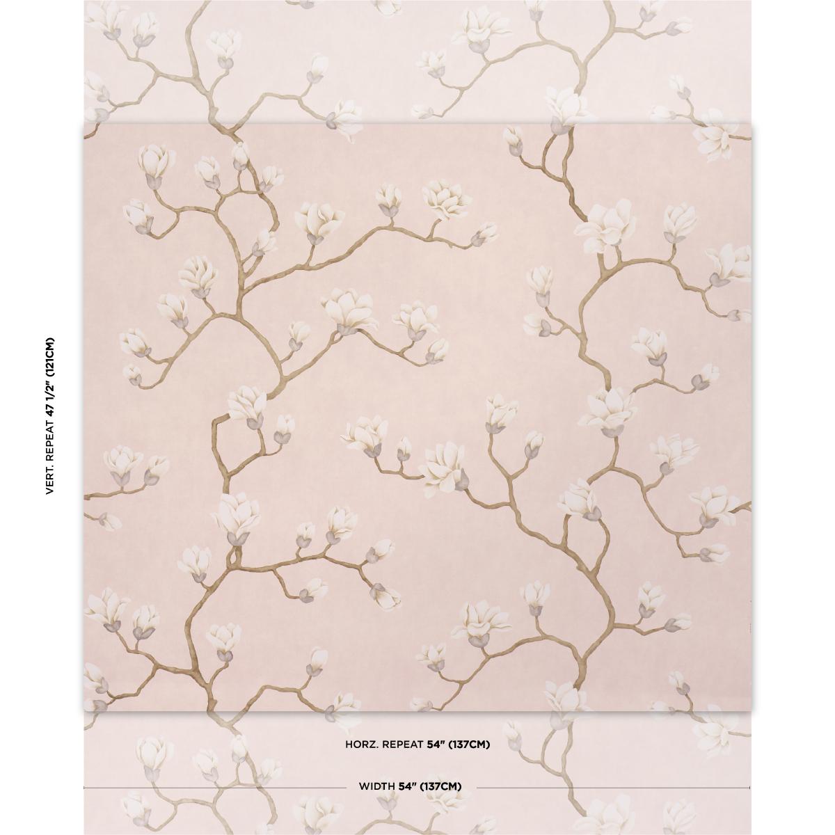 Magnolia Tree - Dusty Blush Wallpapers | Schumacher