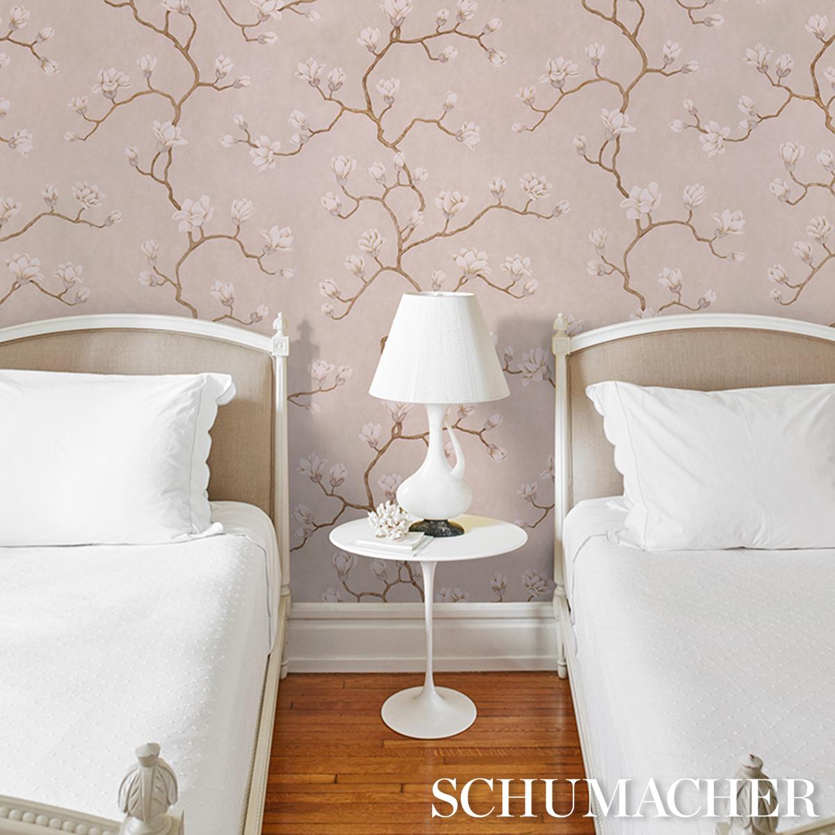 Magnolia Tree - Dusty Blush Wallpapers | Schumacher