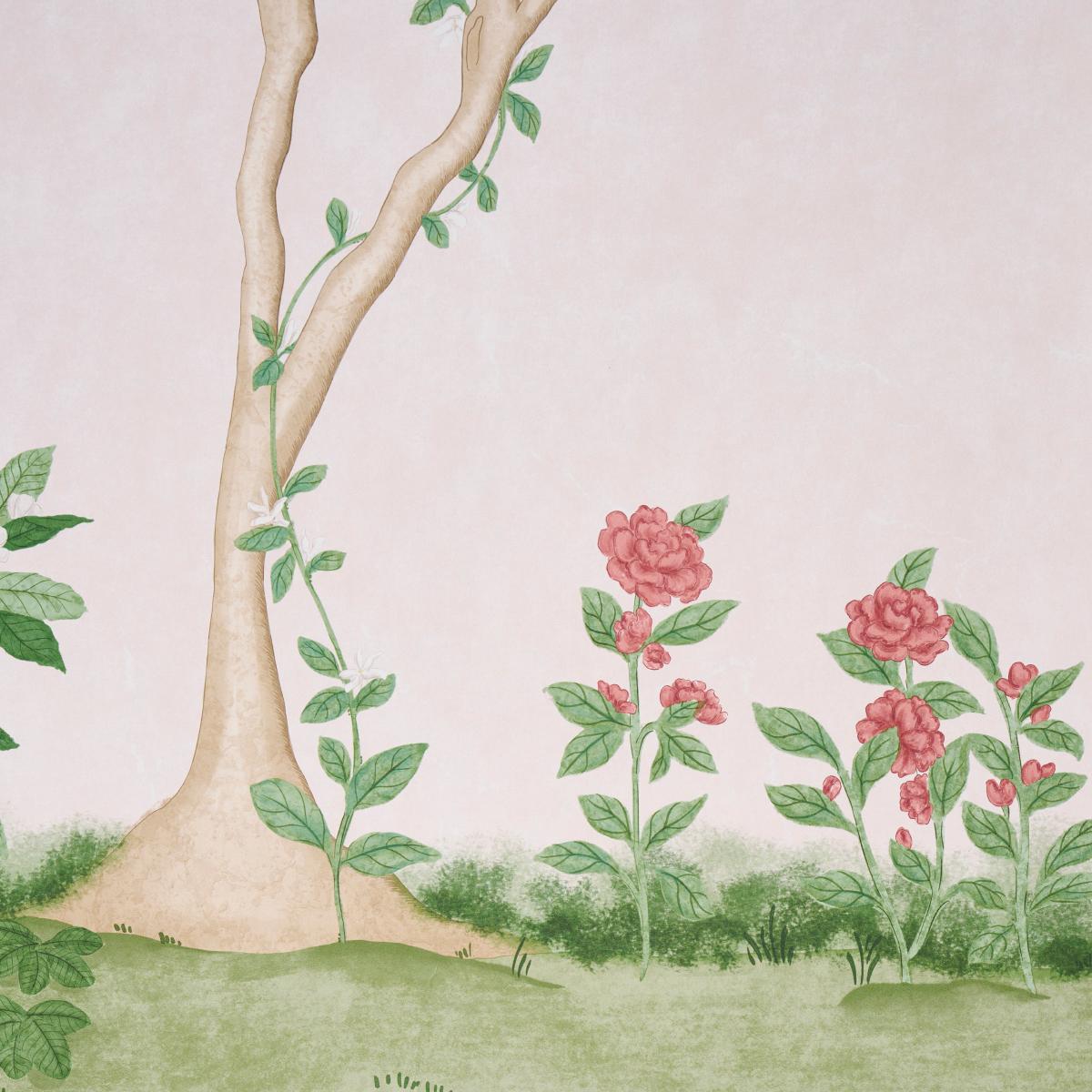 Citrus Blossom 2 Panel Set - Blush Wallpapers | Schumacher
