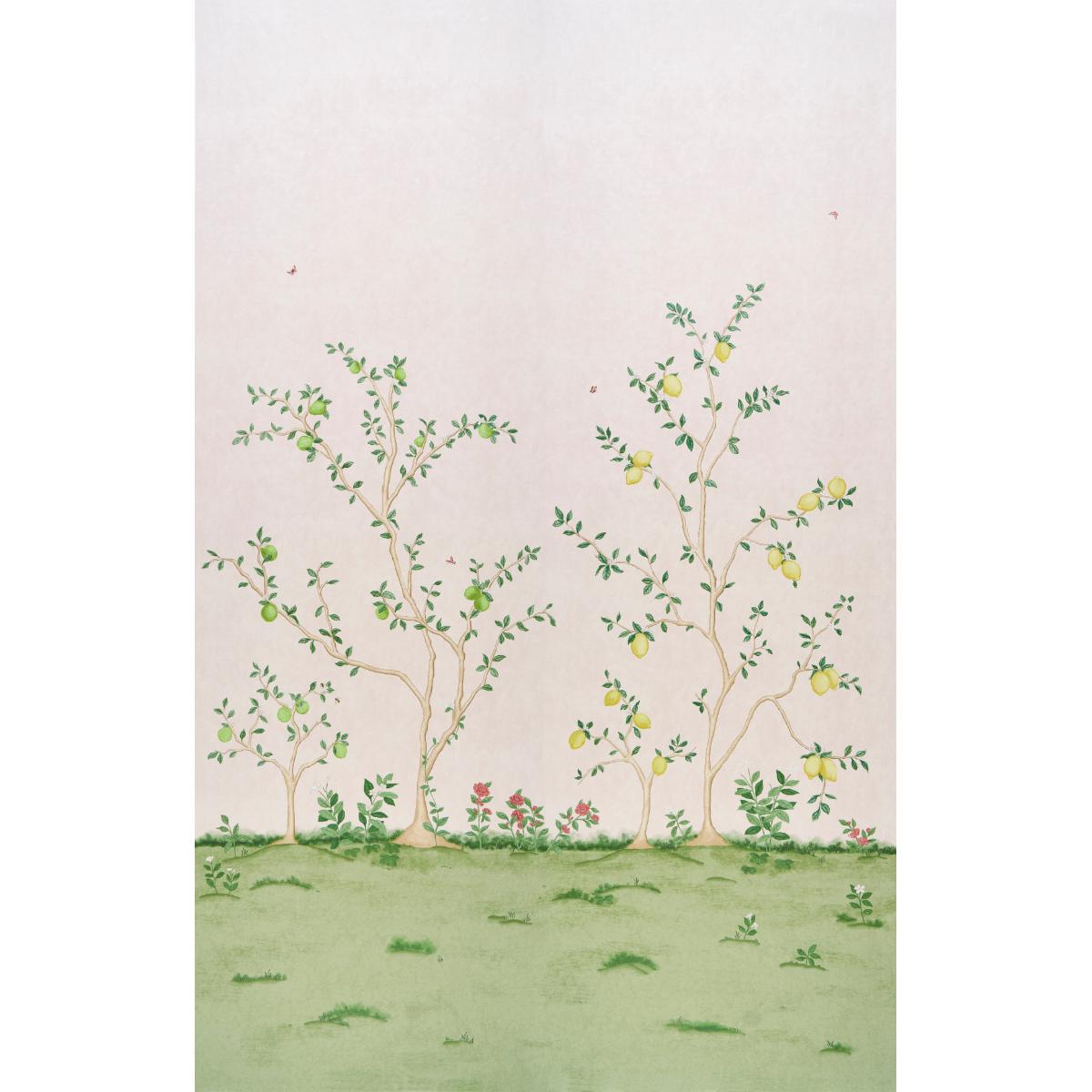 Citrus Blossom 2 Panel Set - Blush Wallpapers | Schumacher