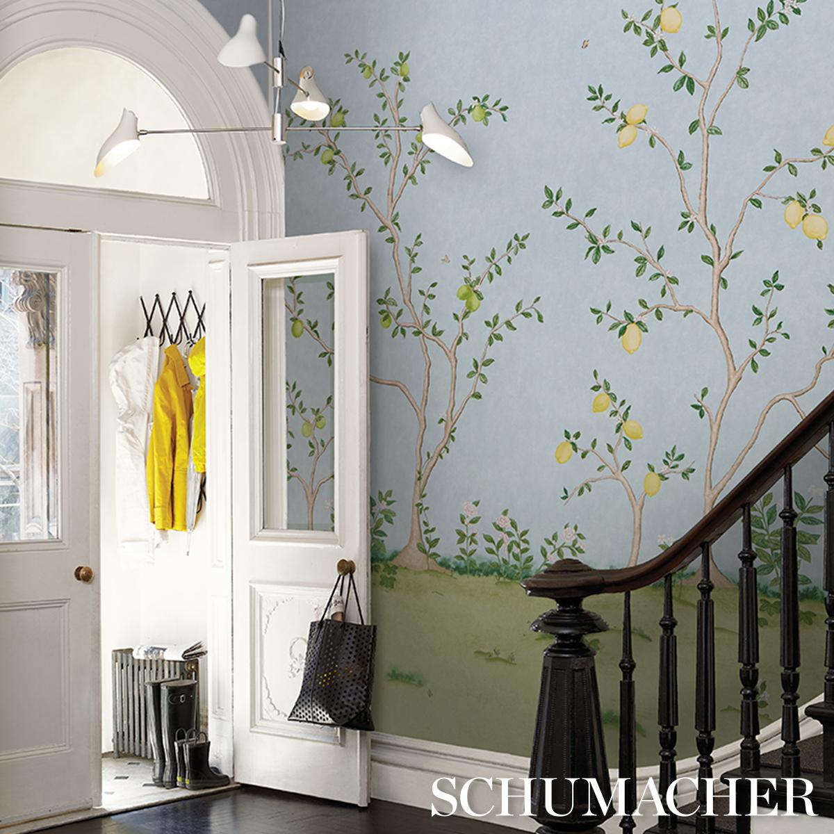 Citrus Blossom 2 Panel Set - Sky Wallpapers | Schumacher